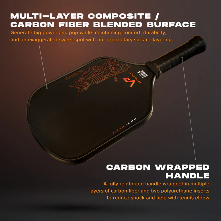 VaticProSaga Flash 14mm / バティックプロ SAGAシリーズ ピックルボールパドル