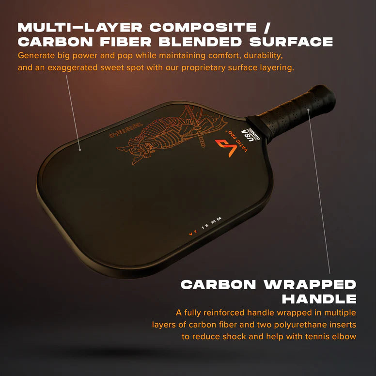 VaticPro Saga V7 14mm / バティックプロ SAGAシリーズ ピックルボールパドル