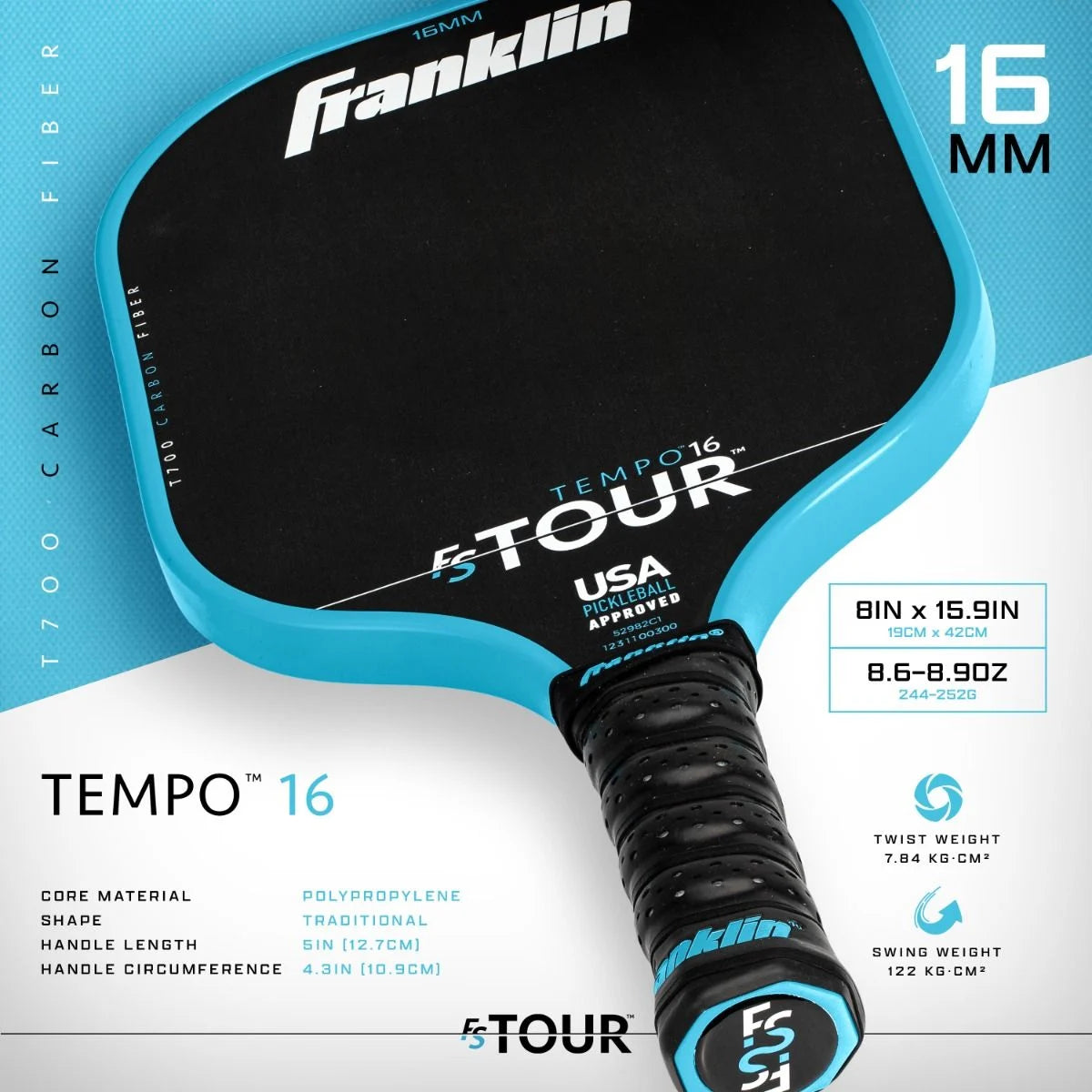 ピックルボールワン公式ショップ Franklin FS TOUR TEMPO 16 ピックルボールワン公式ショップ Franklin FS TOUR TEMPO 16