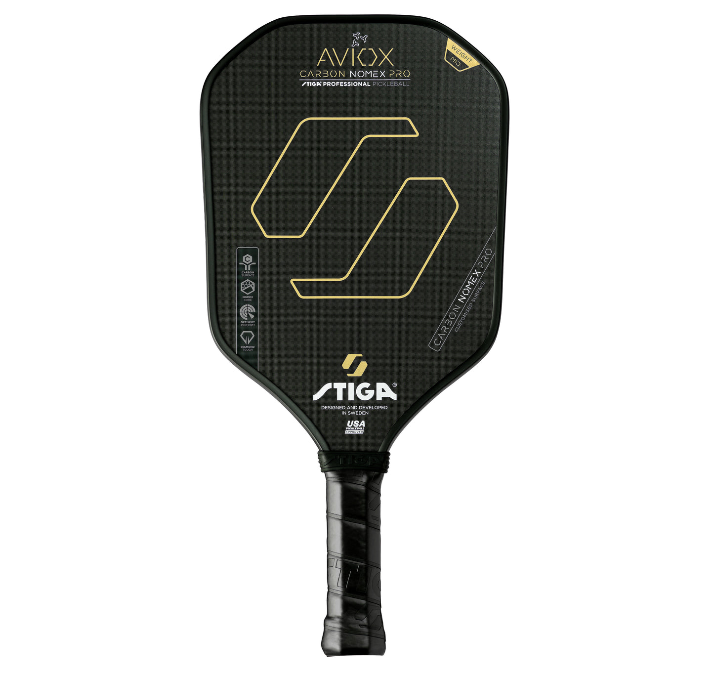 Pickleball Paddle Aviox Carbon Nomex Pro Gold/アビオックス カーボン ノーメックス プロ ゴールド