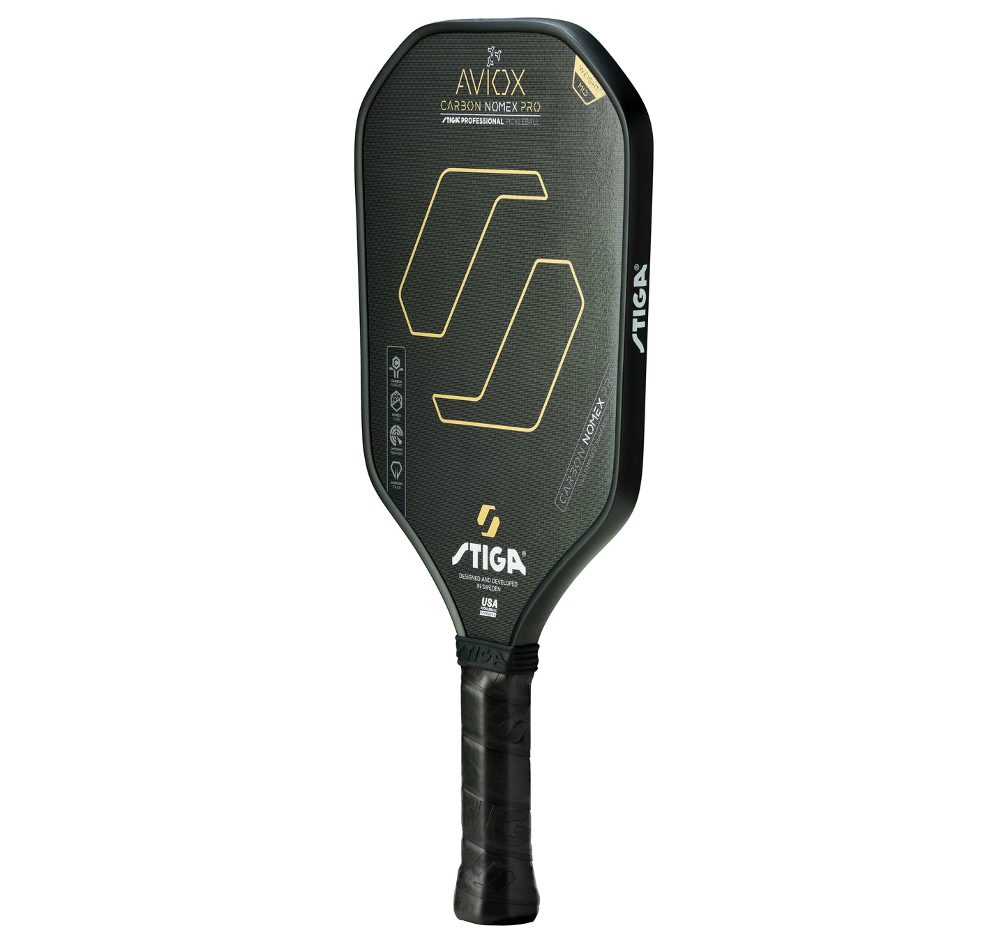 Pickleball Paddle Aviox Carbon Nomex Pro Gold/アビオックス カーボン ノーメックス プロ ゴールド