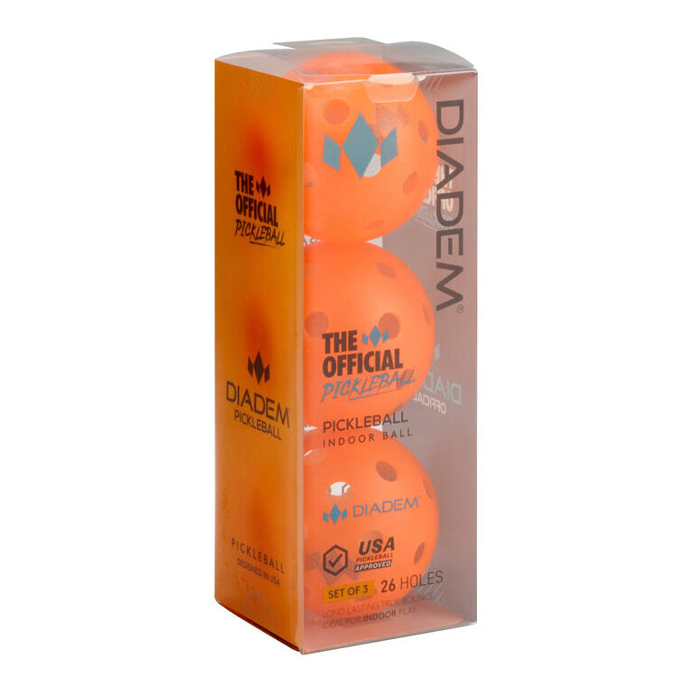 DIADEM - The Official Pickleball Indoor Ball 3pck / ダイアデム - ジ・オフィシャル ピックルボール インドアボール(3個入)