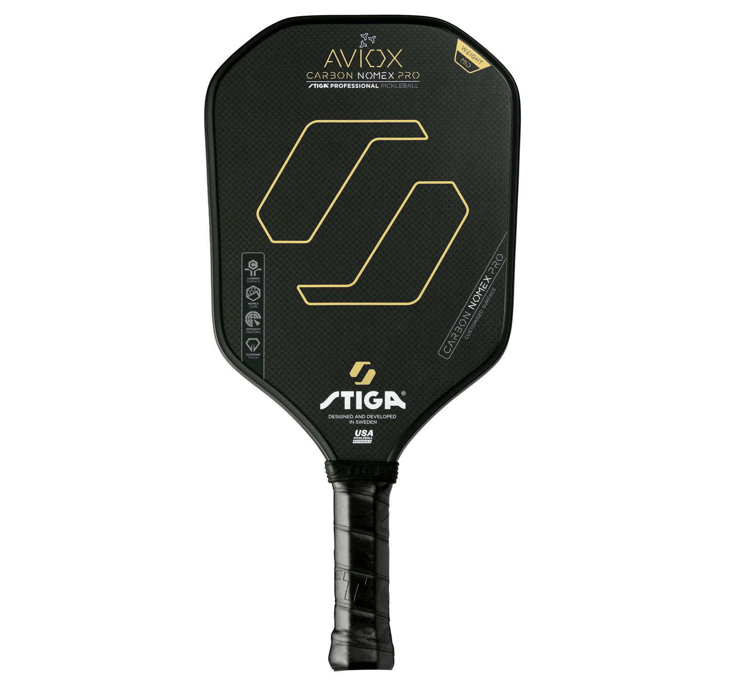 Pickleball Paddle Aviox Carbon Nomex Pro Gold/アビオックス　カーボン ノーメックス プロ ゴールド