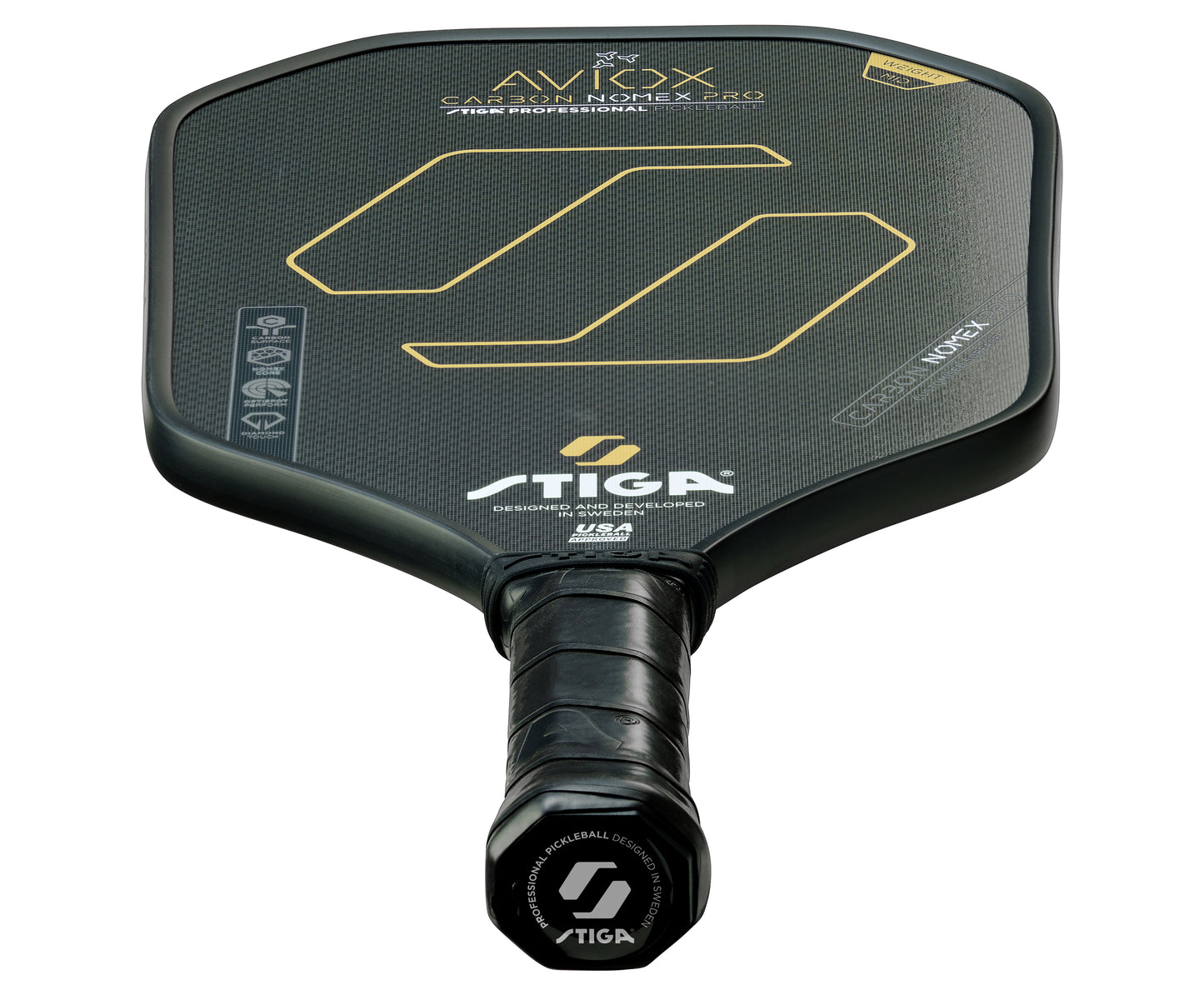 Pickleball Paddle Aviox Carbon Nomex Pro Gold/アビオックス　カーボン ノーメックス プロ ゴールド