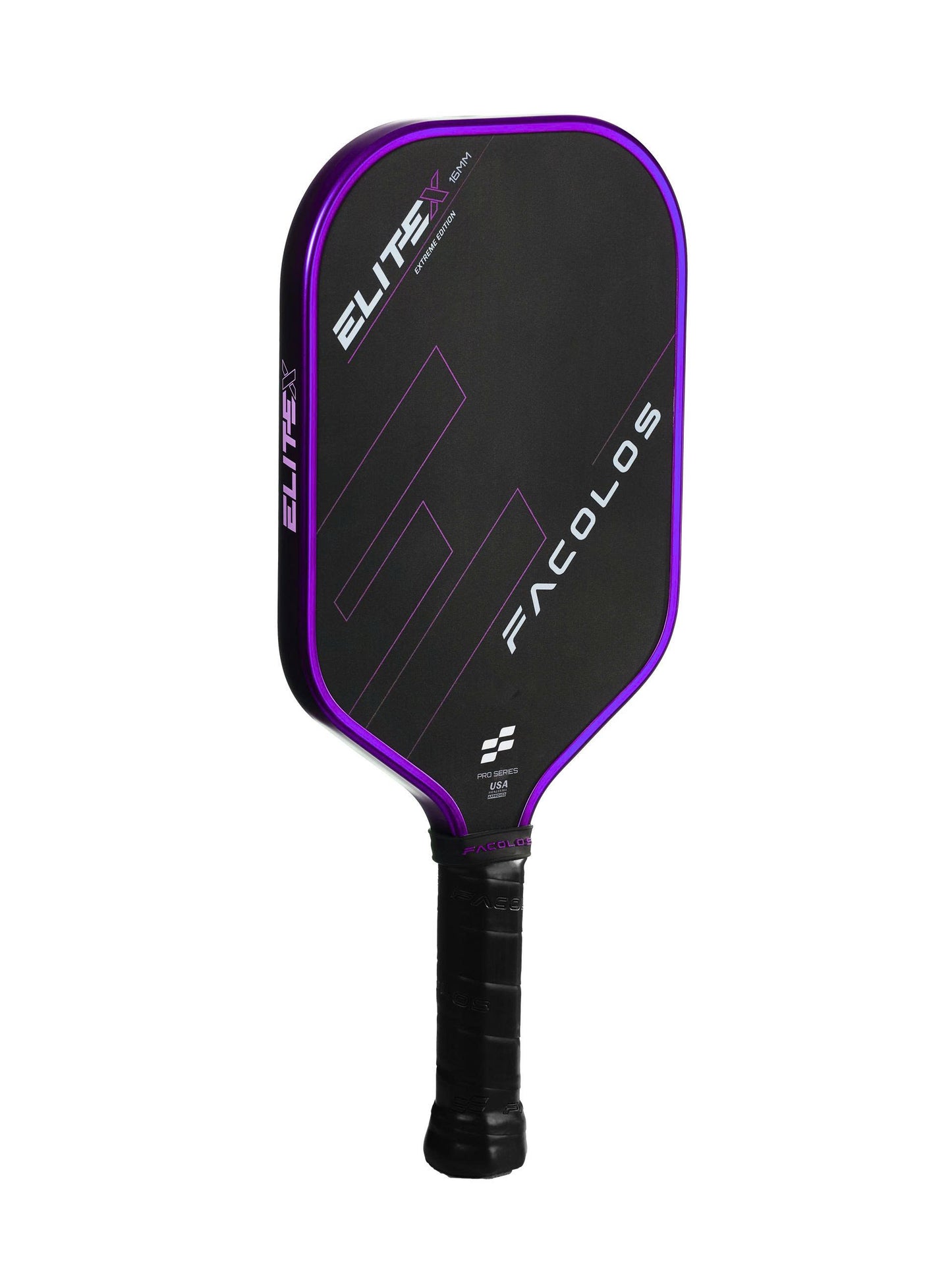 FACOLOS - Elite X Elongated Chrome (16mm) - Pickleball Pro Series racket / ファコロス - エリートエックス エロンゲイティッド クローム (16ミリ) - ピックルボールプロシリーズラケット