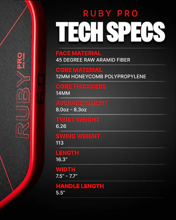 ピックルボールワン公式ショップ Ruby Pro 14mm - Six Zero ピックルボールワン公式ショップ Ruby Pro 14mm - Six Zero