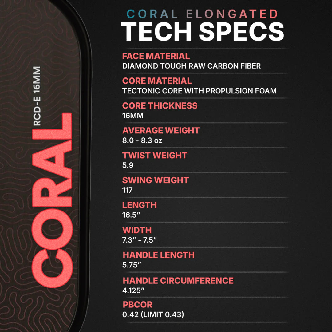 ピックルボールワン公式ショップ Coral Elongated - Six Zero