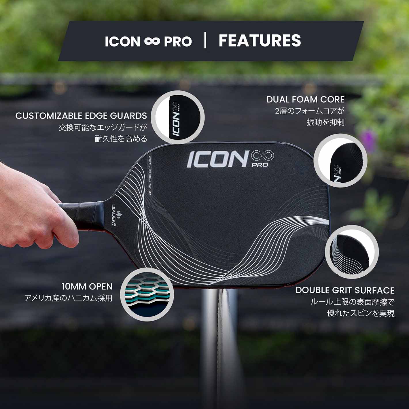 ICON∞PRO / アイコンインフィニティプロ ピックルボールパドル