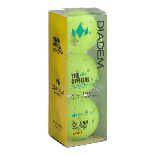 DIADEM - The Official Pickleball Ball 3pck / ダイアデム - ジ・オフィシャル ピックルボール ボール（3個入）