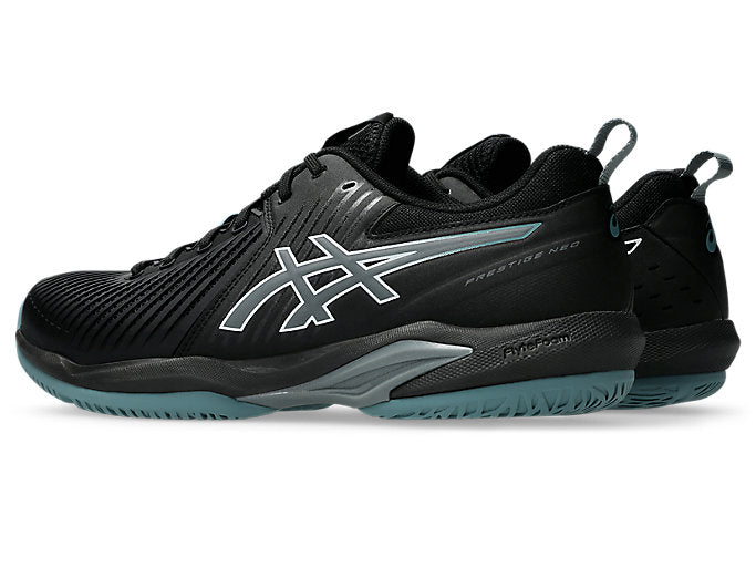 ASICS PRESTIGE NEO Black/Steel Grey 左後方