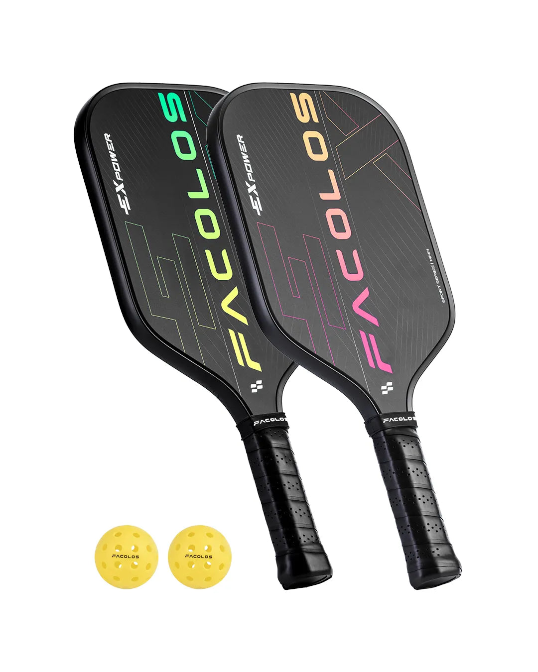 FACOLOS - Set of 2 Pickleball Sport Series rackets – ExPower (14mm