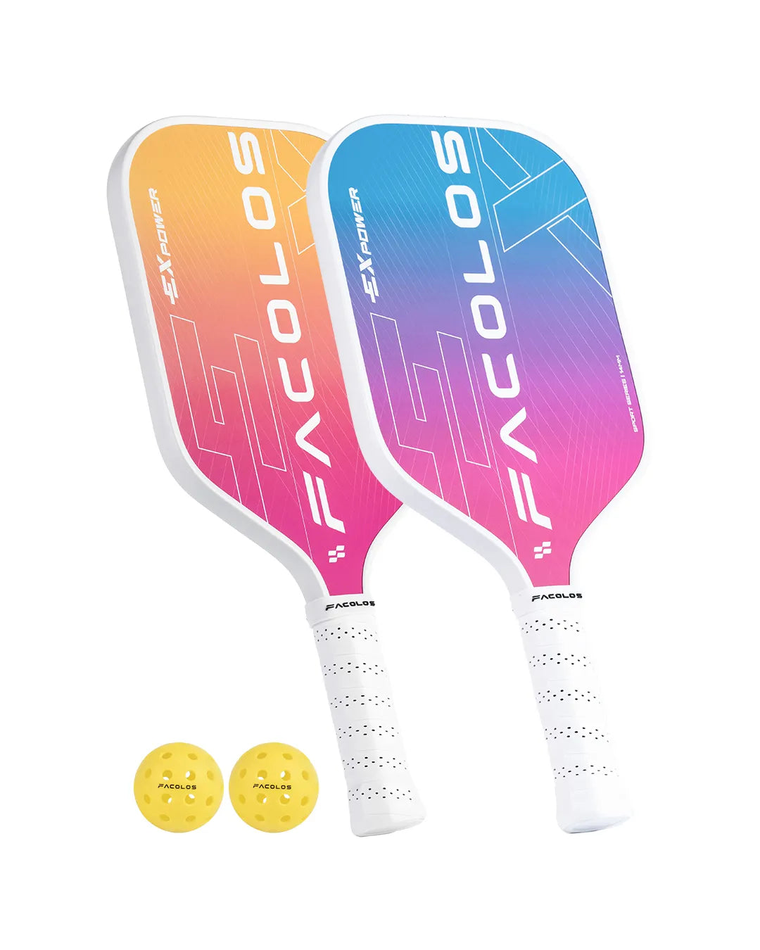 FACOLOS - Set of 2 Pickleball Sport Series rackets – ExPower (14mm