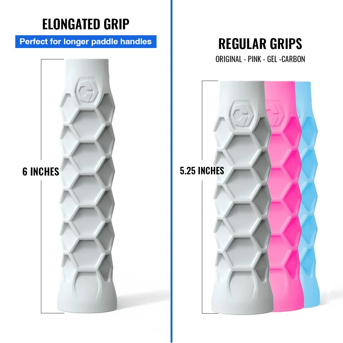 hesacore - Pickleball Elongated Grip - 6 Inches Long - Regular