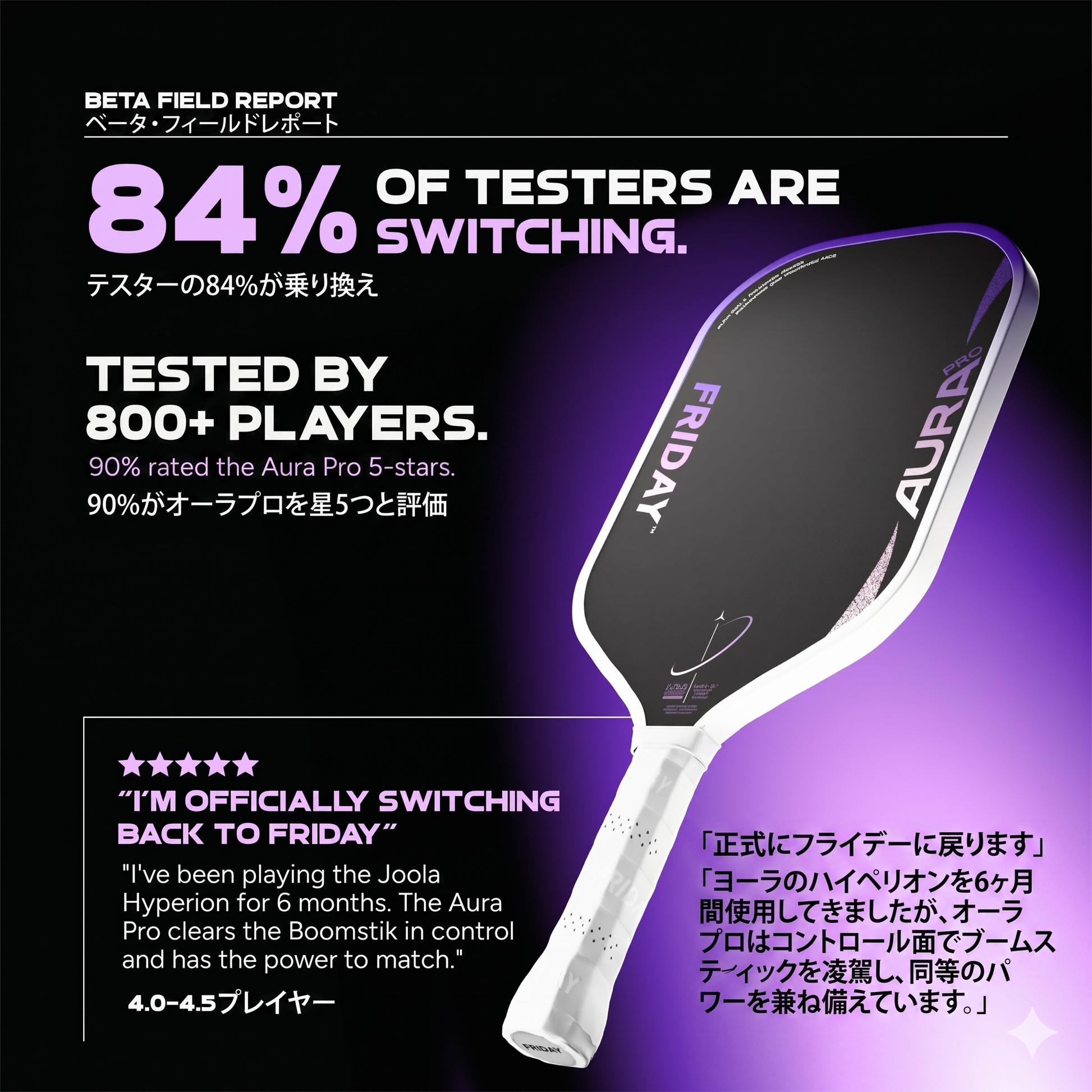 ピックルボールワン公式ショップ Aura Pro Elongated - Friday