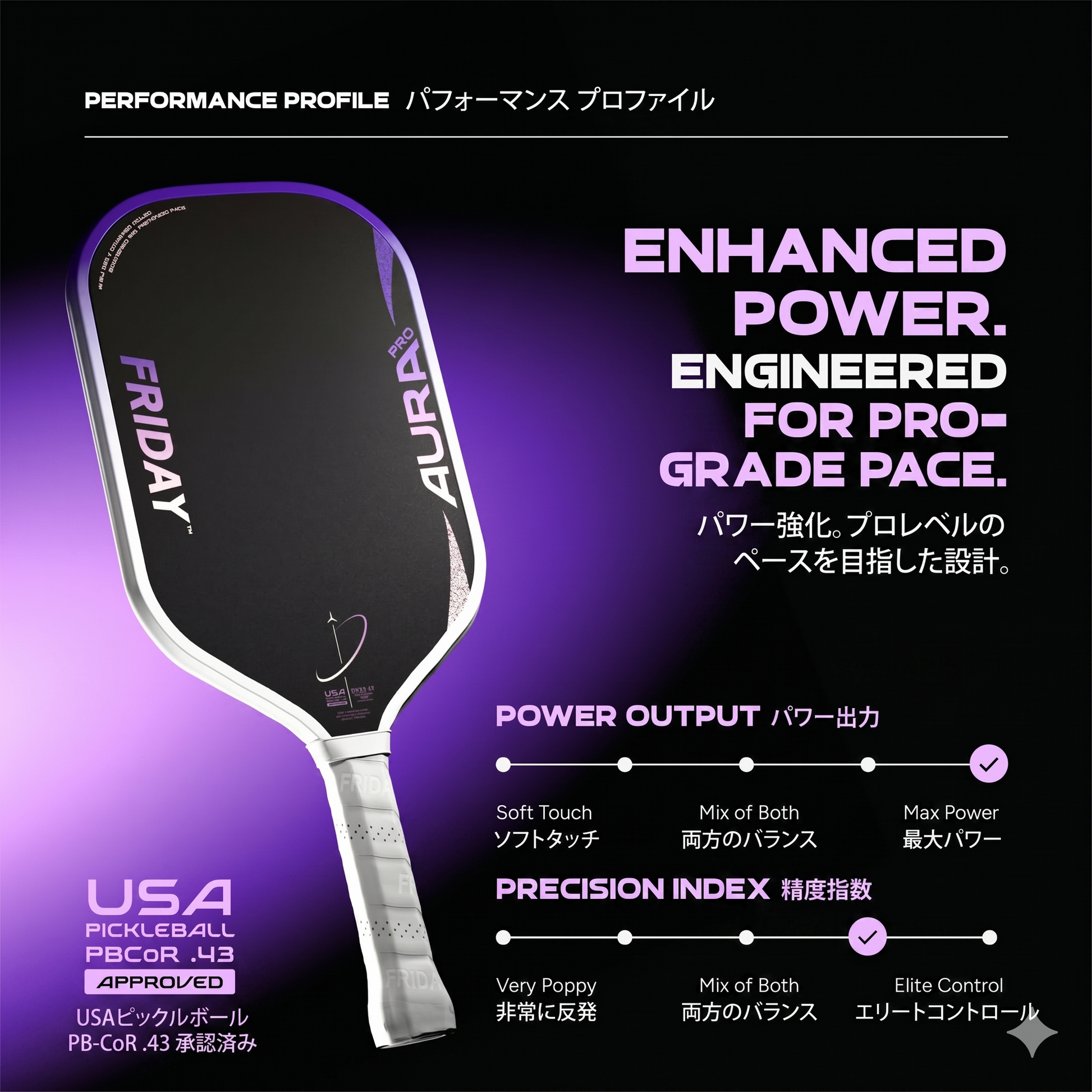 ピックルボールワン公式ショップ Aura Pro Elongated - Friday