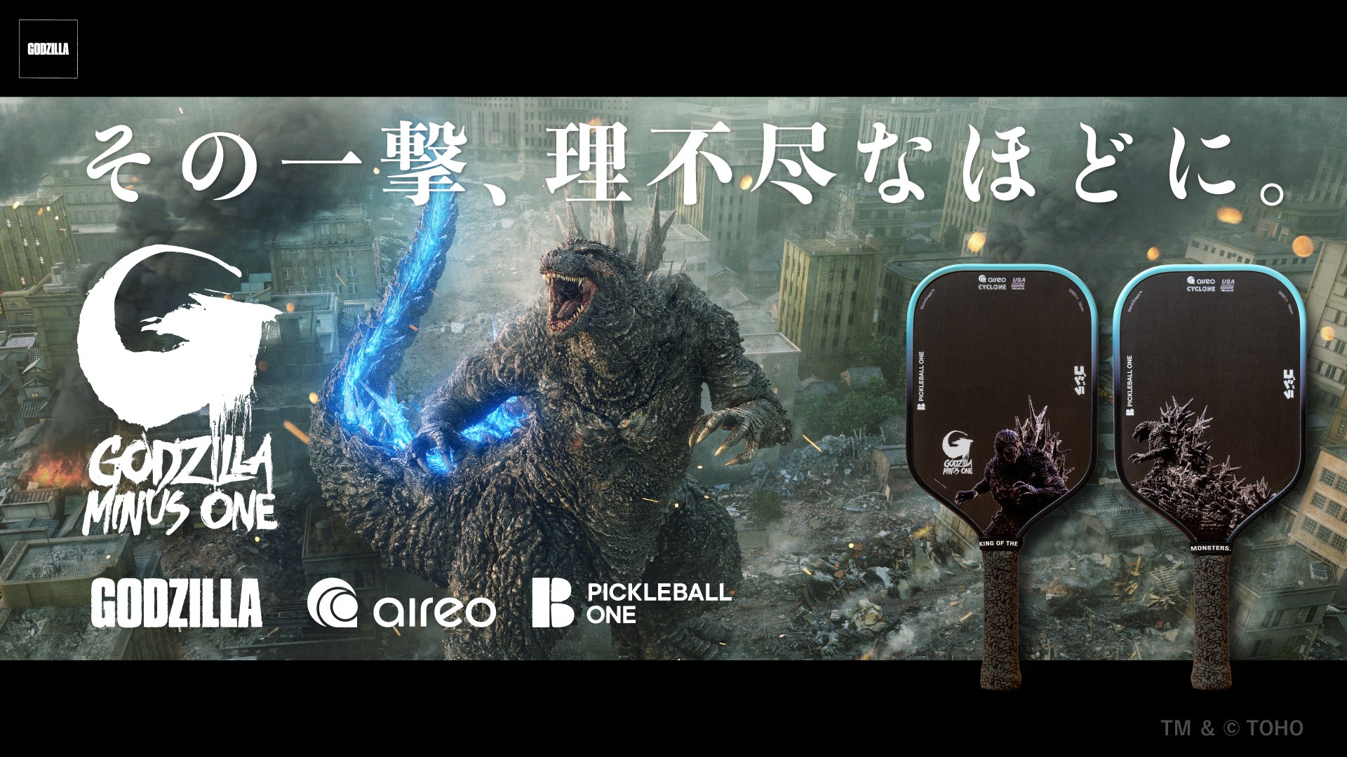 GODZILLA CYCLONE ゴジラ ピックルボールパドル – PICKLEBALL ONE STORE