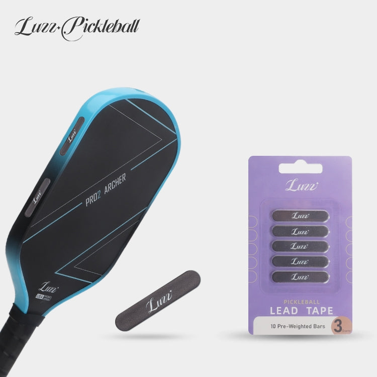 Luzz パドルリードテープ 3g×10本とパドルへの装着例（パドルは付属しません）