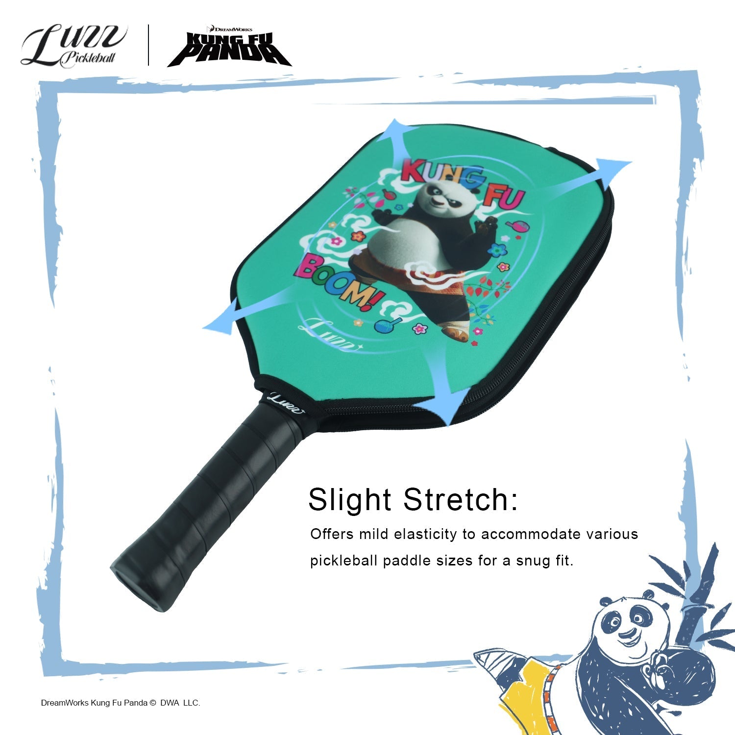 LuzzPickleball x Kung Fu Panda Limited Edition Paddle Cover - Luzz Pickleball / カンフーパンダ パドルカバー - ラズピックルボール 商品画像 1
