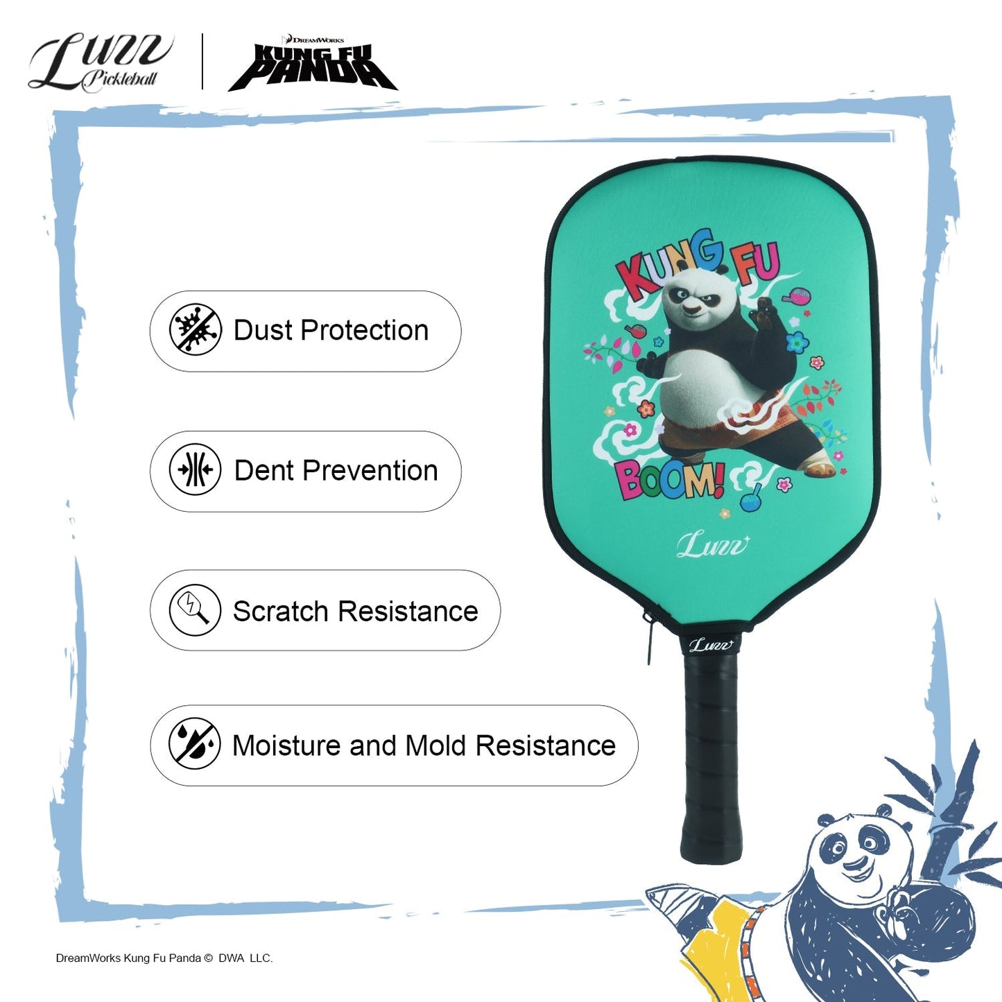 LuzzPickleball x Kung Fu Panda Limited Edition Paddle Cover - Luzz Pickleball / カンフーパンダ パドルカバー - ラズピックルボール 商品画像 3