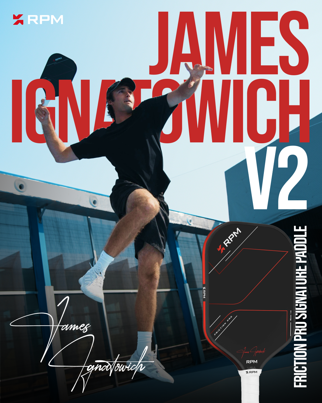 RPM Friction Pro V2 16mmを持つJames Ignatowich選手