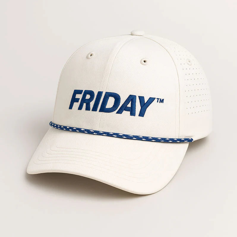 Pickleball Performance Hat - White Rope Hat - Friday / ピックルボールパフォーマンスハット ホワイトロープハット - フライデー